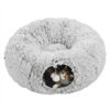 Imagen de ACCESORIOS PARA GATO - CTT/P85X85X26CM GRIS CUCHA TUNEL TERCIOPELO CON PELOTA 85X85X26CM GRIS