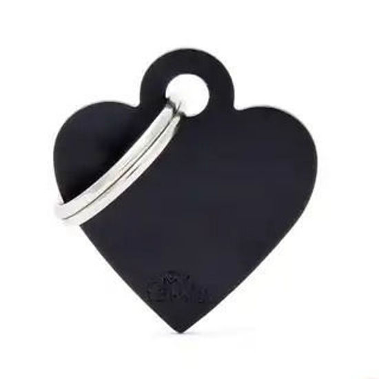 Imagen de ACCESORIOS PARA MASKOTAS - MFB36 MEDALLA  MEDIANA CORAZON NEGRA