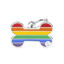 Imagen de ACCESORIOS PARA MASCOTAS - BH54 MEDALLA HUESO BANDERA ARCOIRIS XL